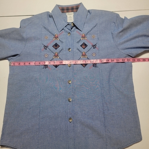 Napa Valley large button down long sleeve shirt with embroidery. NWT - Picture 13 of 16